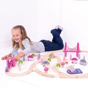 Fairy-Town-Train-Set-Bigjigs-treno-rosa-fate