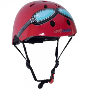 Red-Goggle-Front-kiddimoto-casco-rosso-con-occhiali-KMH066M