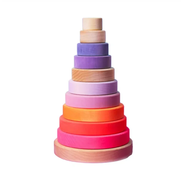 15020-Grimms-conical-tower-pink-torre-in-legno-conica-rosa